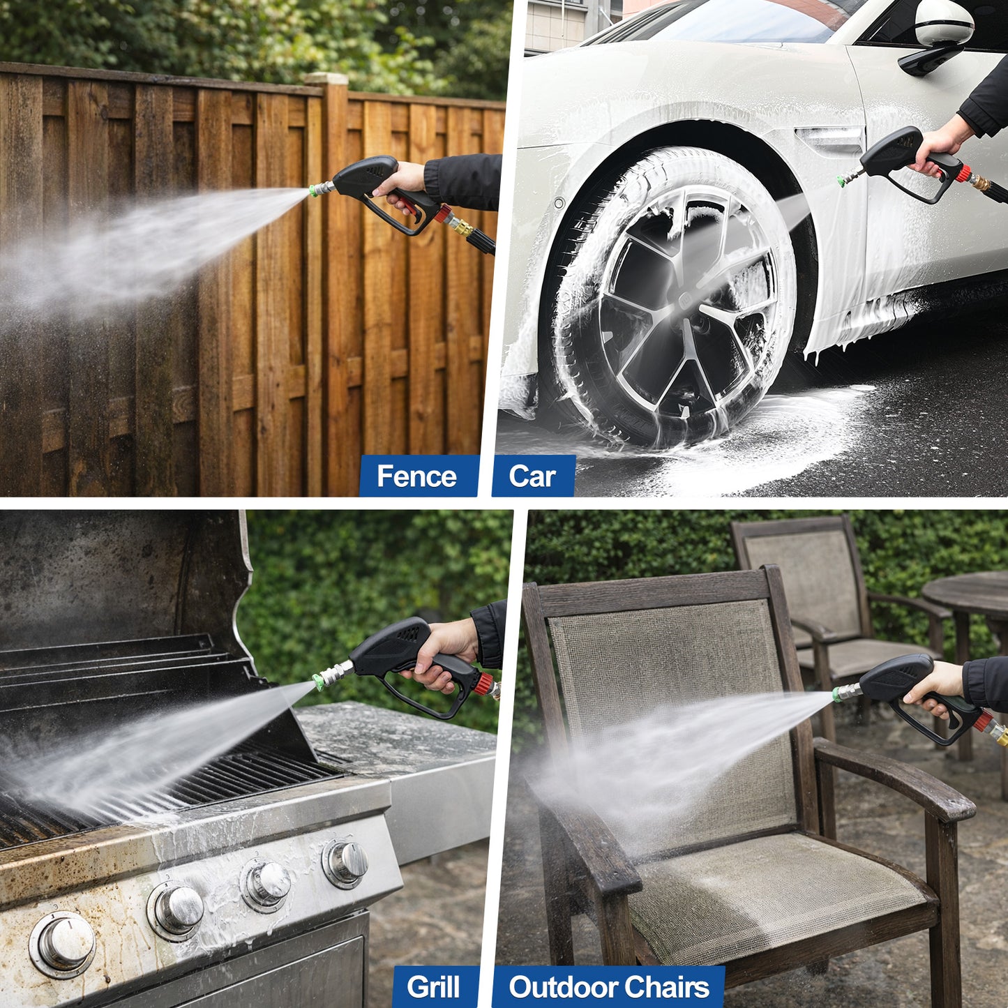 5000 PSI Pro Short Pressure Washer Gun (Stainless Steel)