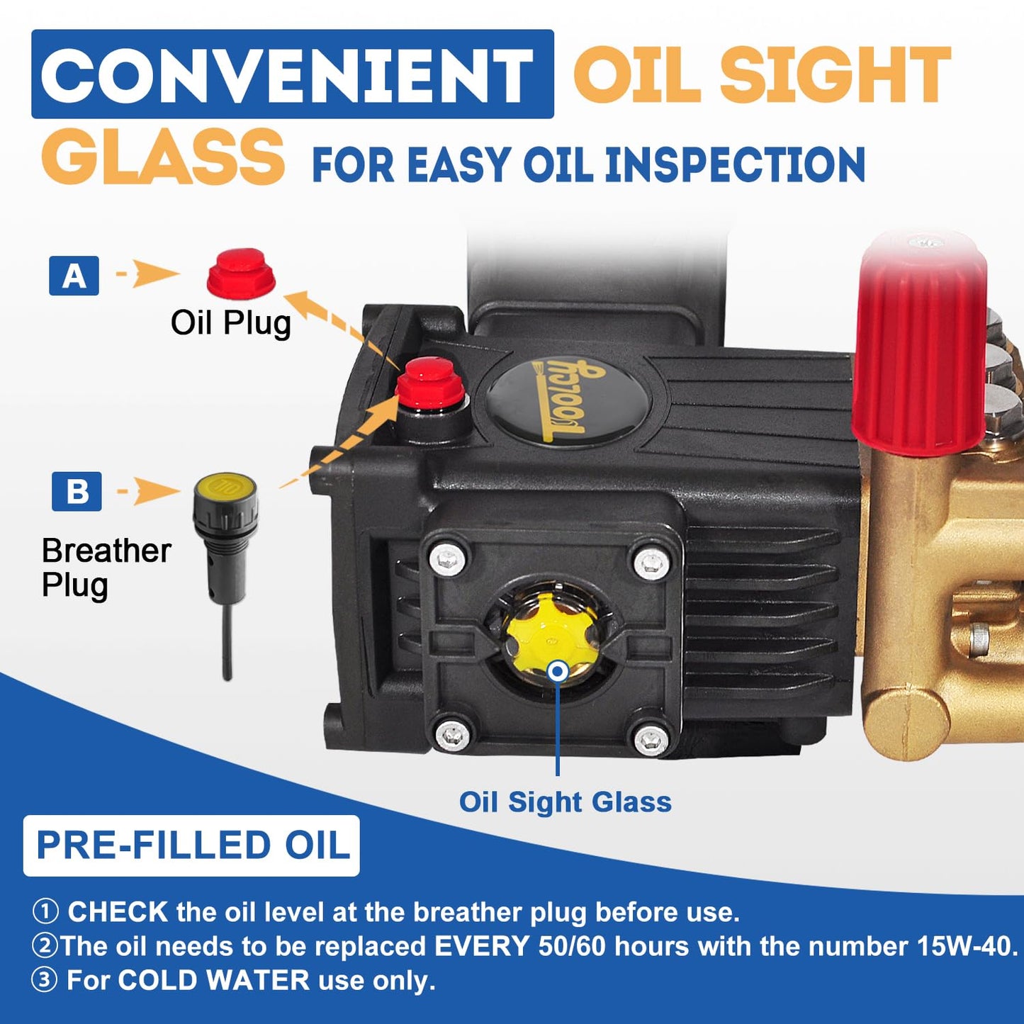 Triplex Pump 1" Shaft 4000 PSI 4.4 GPM