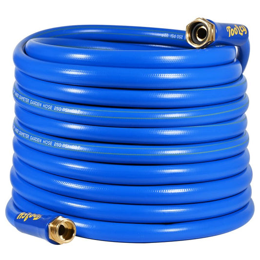 Garden Hose 50 ft x 5/8", Durable Water Hose 50ft with Swivel Male & Female Fittings, Lightweight, Heavy Duty Yard Hoses for Yard, Outdoor, Lawn