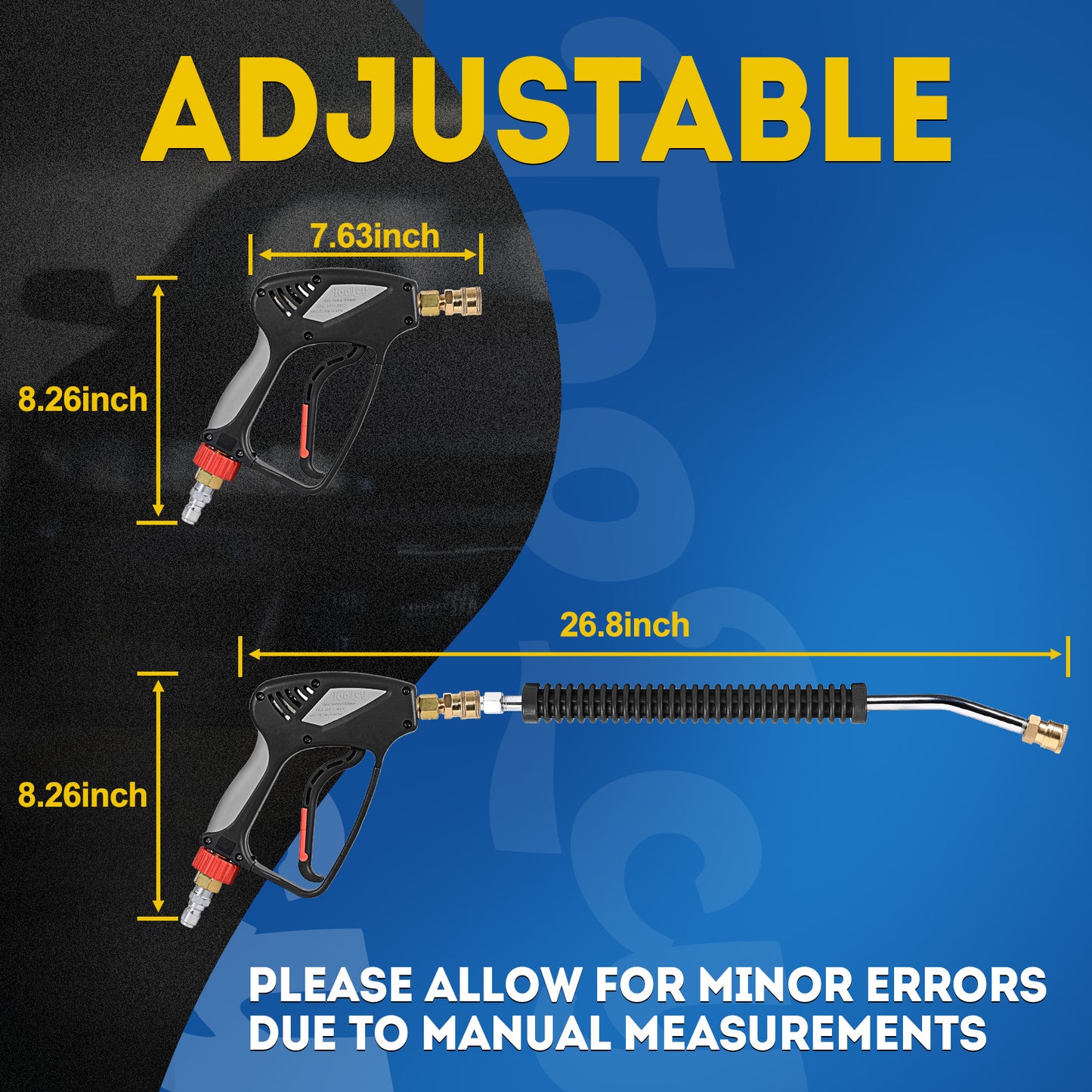 5000 PSI Pro Short Pressure Washer Gun with Wand