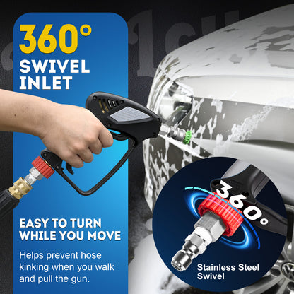 5000 PSI Pro Short Pressure Washer Gun (Stainless Steel)