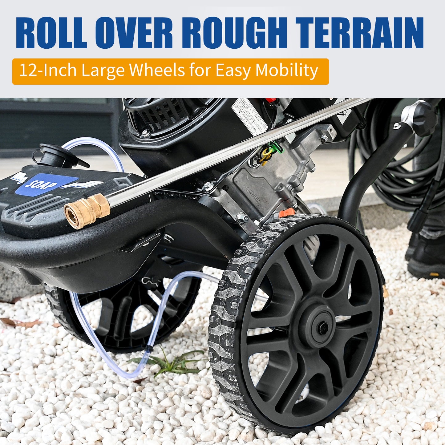 TOOLCY Gas Pressure Washer 3400 PSI 2.8 GPM, 30FT Pressure Washer Hose