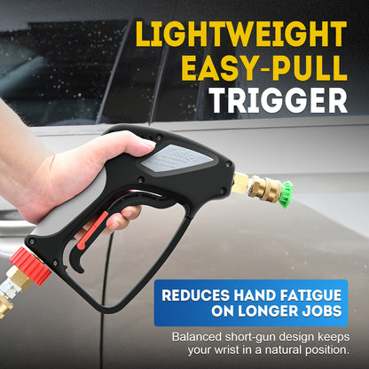 5000 PSI Pro Short Pressure Washer Gun with Wand