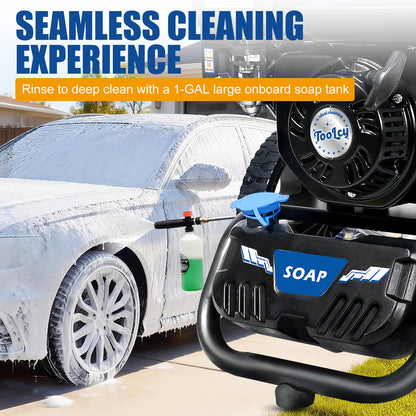 TOOLCY Gas Pressure Washer 3400 PSI 2.8 GPM, 30FT Pressure Washer Hose