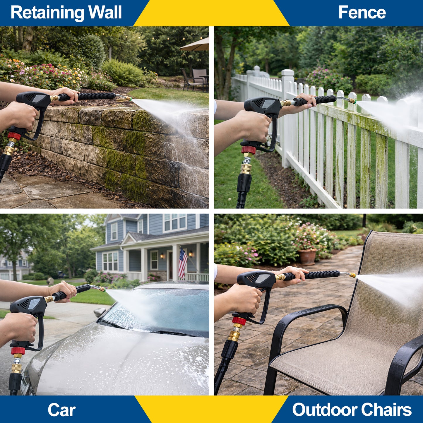 5000 PSI Pro Short Pressure Washer Gun with Wand