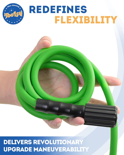 Flexible Pressure Washer Hose 3300 PSI 1/4 in. with 3/8" QC Kit (green)