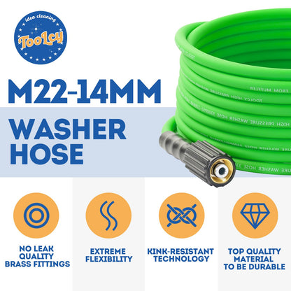 Flexible Pressure Washer Hose 3300 PSI 1/4 in. (green)