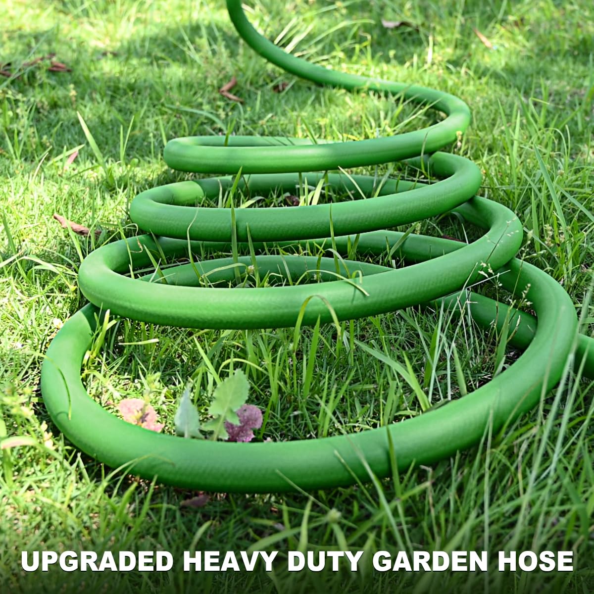 Heavy Duty Garden Hose, 5/8", Swivel Fittings (green)