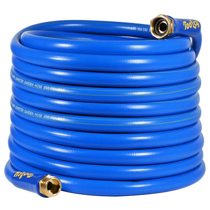 Garden Hose 5/8 in x 50 ft, Water Hose Heavy Duty, Lightweight, All-weather, Durable Gardening Hose with Swivel Male & Female Fittings for Yard, Outdoor, Lawn